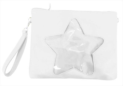 Star-shape Collection Series Clutch Shoulder A: White