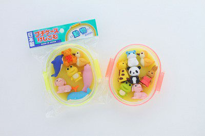 Petite Case Erasers - Animal Set