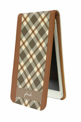 Vertical iPhone Case 03 / Burned Brown Check