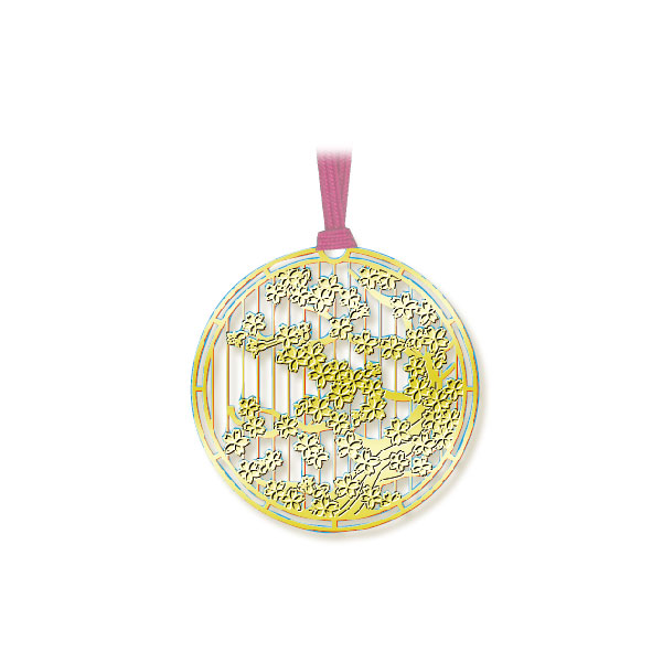 Gold Bookmark - Cherry Blossoms D