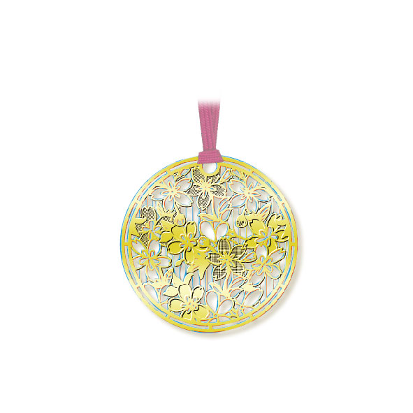 Gold Bookmark - Cherry Blossoms C
