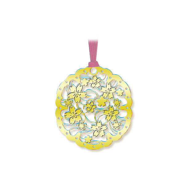 Gold Bookmark - Cherry Blossoms E