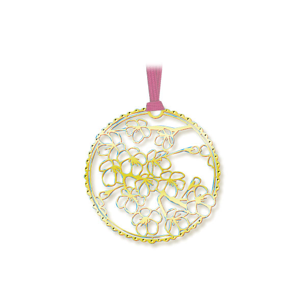 Gold Bookmark - Cherry Blossoms F