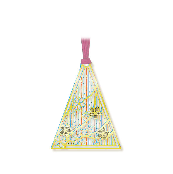 Gold Bookmark - Cherry Blossoms A