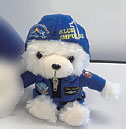 IV Helmet Blue Impulse Bear Ballchain