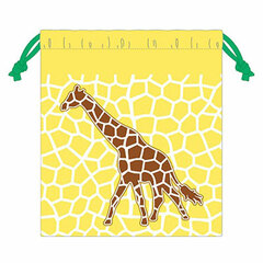Ugoku Zukan MOVE - Drawstring Bag (2) Giraffe