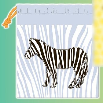 Ugoku Zukan MOVE - Drawstring Bag (1) Zebra
