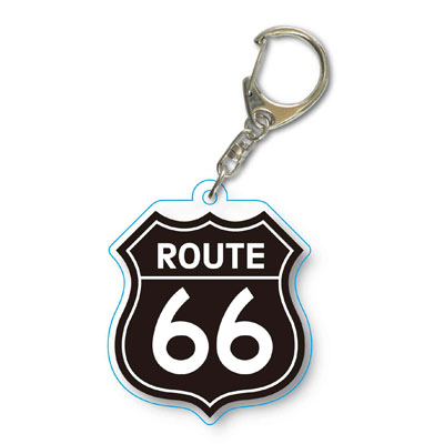 Acrylic Keychain - Route 66 / B