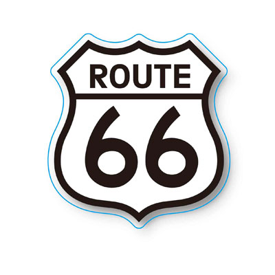 Acrylic Badge - Route 66 / A