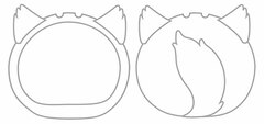 Omanjuu Niginigi Mascot - Kigurumi Case: Dog White / Regular Size