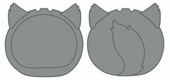 Omanjuu Niginigi Mascot - Kigurumi Case: Dog Gray / Regular Size