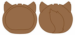 Omanjuu Niginigi Mascot - Kigurumi Case: Dog Brown / Regular Size