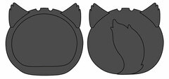 Omanjuu Niginigi Mascot - Kigurumi Case: Dog Black / Regular Size