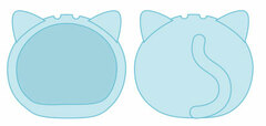 Omanjuu Niginigi Mascot - Kigurumi Case: Cat Blue / Regular Size