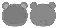 Omanjuu Niginigi Mascot - Kigurumi Case: Bear Gray / Regular Size