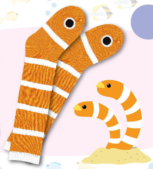 Aqua Friends High Socks Splendid Garden Eel