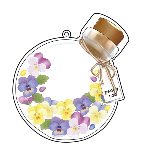 Acrylic Makeup Cover #Pansy Pot