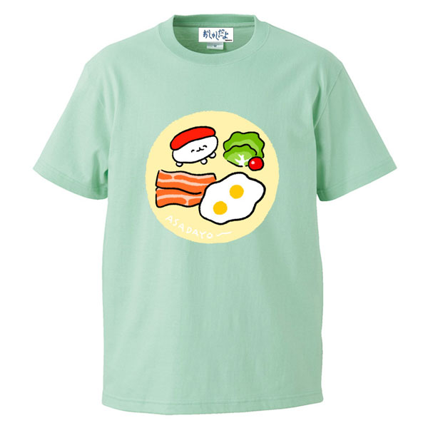 Oshushi dayo Breakfast T-shirt Mint Green (S)