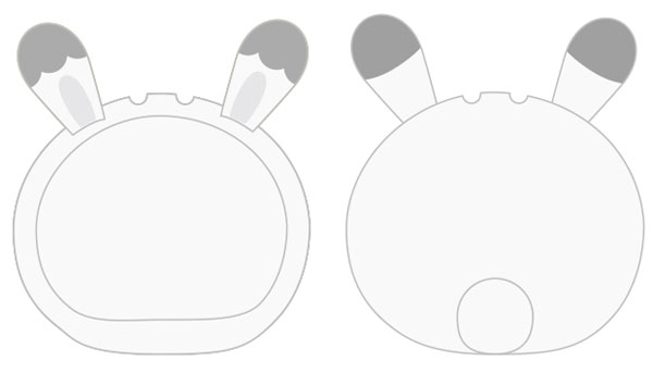 Omanjuu Niginigi Mascot - Kigurumi Case: Rabbit Sugar