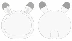 Omanjuu Niginigi Mascot - Kigurumi Case: Rabbit Sugar