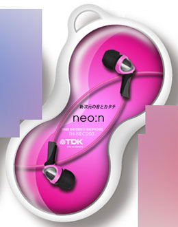 Inner Ear Stereo Headphone neo:n02 Pink