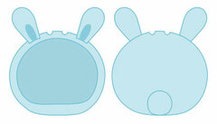 Omanjuu Niginigi Mascot - Kigurumi Case: Rabbit Blue / Regular Size