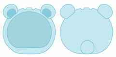 Omanjuu Niginigi Mascot - Kigurumi Case: Bear Blue / Regular Size