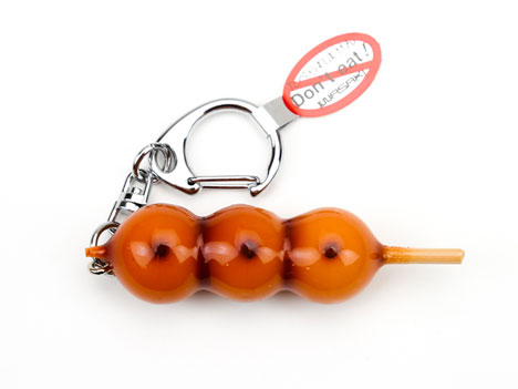 Fake Food Samples - Keychain: Mitarashi Dango