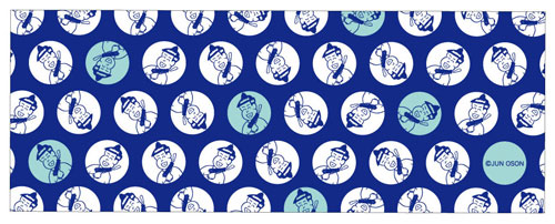 JUN OSON - Japanese-style Towel Blue