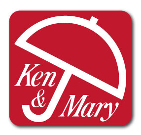Ken and Mary Umbrella Mark Sticker