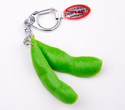 Fake Food Samples - Keychain: Edamame Beans