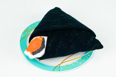 Onigiri Socks - Salmon / WHITE, BLACK - Free Size
