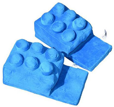 Block Slippers Blue