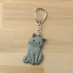 Pikuriru! - Nyanko Rubber Keychain: British Short Hair