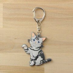 Pikuriru! - Nyanko Rubber Keychain: American Shorthair