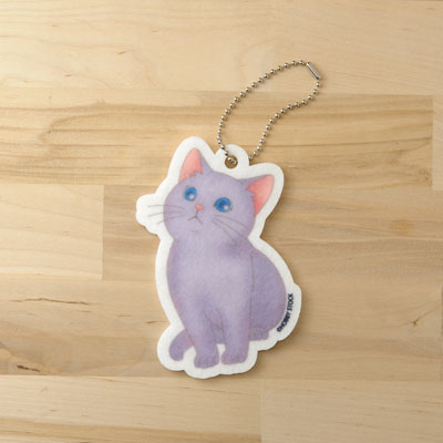 Pikuriru! - Nyanko Felt Keychain: Russian Blue Kitten
