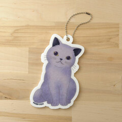 Pikuriru! - Nyanko Felt Keychain: British Short Hair