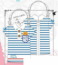 Polo Shirt Pouch - Marine border
