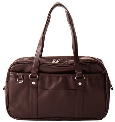 TE-10AW School Bag Synthetic Leather Dark Brown