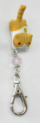 Tobitsuki Nyanko Keychain - Jump (Brown)