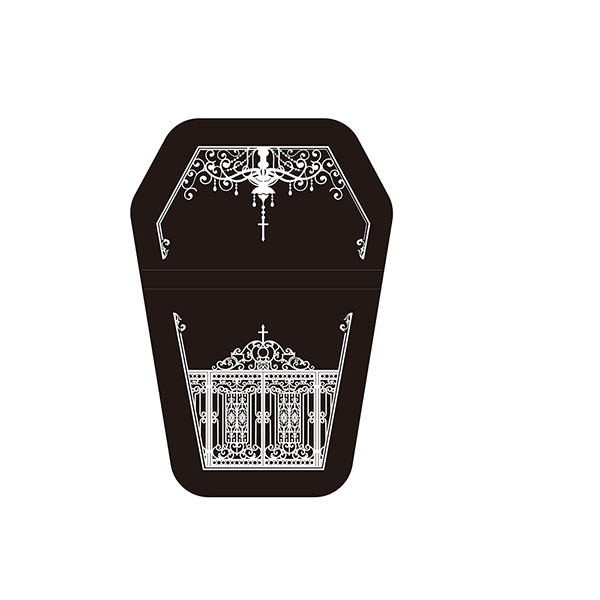 Casket-shaped Pouch Sanctuary White