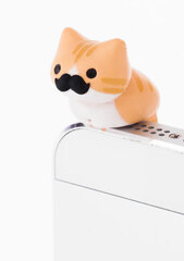 Nyanko Earphone Jack - Memories of Braun Tube Cat Mustache ver. (Brown)