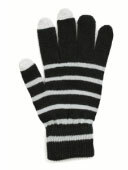 Touch Grove (Electrostatic Capacity Style Touchscreen Gloves) Striped: Gray x Black