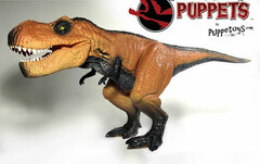Super Detailed Dinosaurs Puppet Tyrannosaurus REX Brown