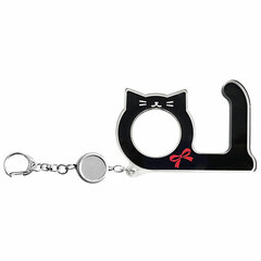 Push Keychain Black Cat