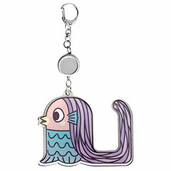 Push Keychain Amabie Pink