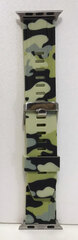 AppleWatch Camouflage Rubber Wristband Green Camo
