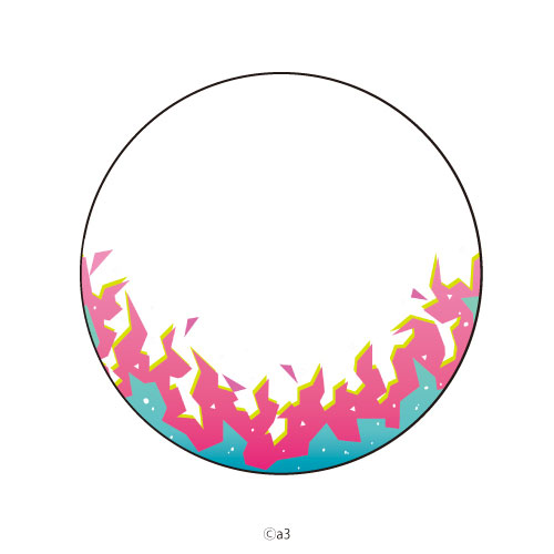 57mm Tin Badge Cover 76/Flame (Pastel)