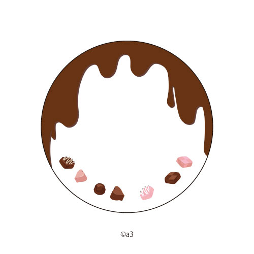 57mm Tin Badge Cover 77/Chocolate