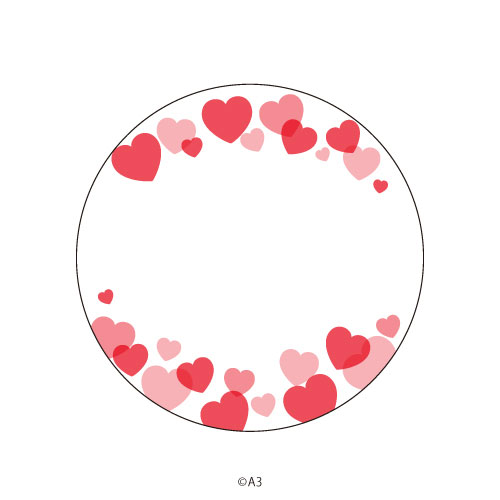 57mm Tin Badge Cover 81/ Heart (Red)